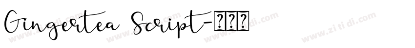 Gingertea Script字体转换